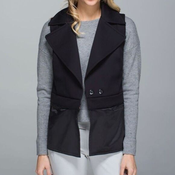 lululemon athletica Jackets & Blazers - Lululemon Athletica Black Sleeveless Blazer